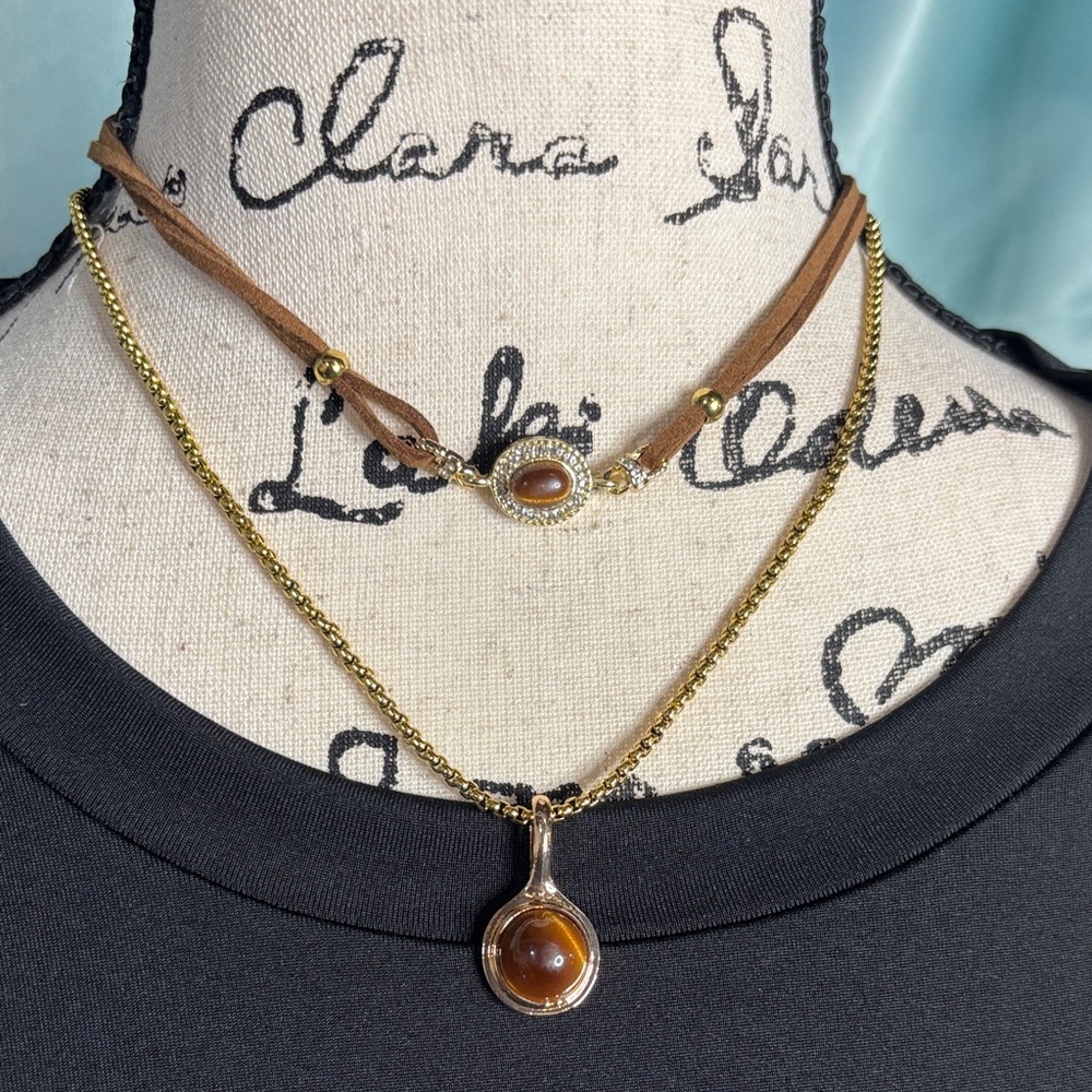 Tiger’s Eye Boho Necklace Set